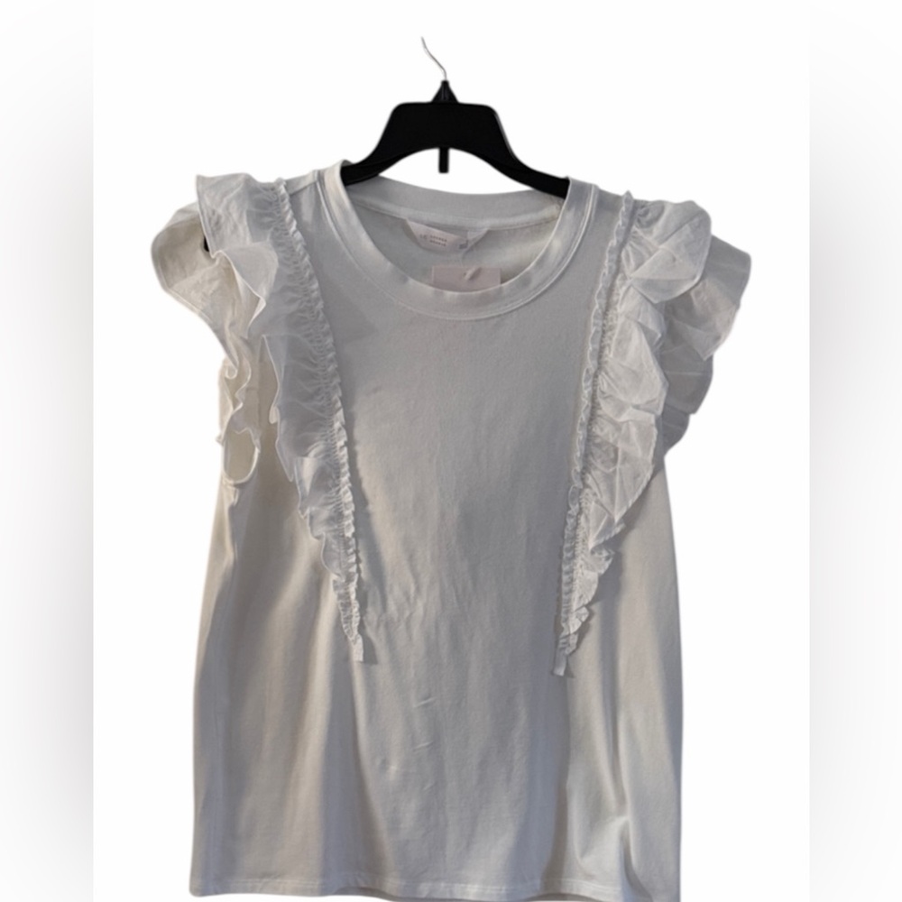 LC Lauren Conrad White Ruffle Sleeve Tank Top - Girls